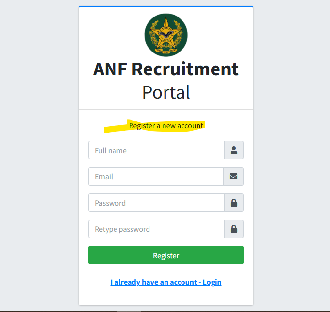 ANF Recruitment Portal