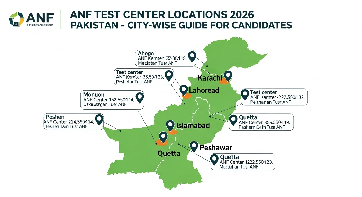 ANF Test Center Locations 2026 Pakistan